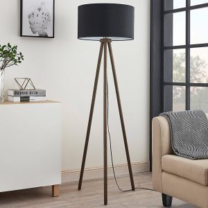 Majken textil álló lámpa - sötétszürke/fekete