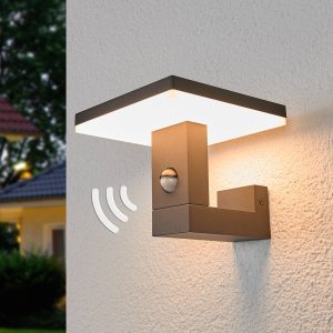 Mozgásérzékelős kültéri fali lámpa Olesia LED-del