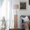 PR Home Spin asztali lámpa Ø25cm barna/fehéres