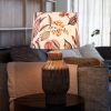 PR Home Turi asztali lámpa Ø35cm barna/púderrózsas