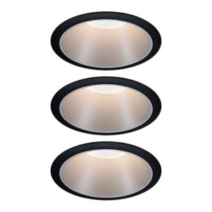 Paulmann Cole LED-spot ezüst-fek. 3 db-os készl.
