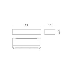 Rotaliana Frame W2 LED fali lámpa fekete 2700 K