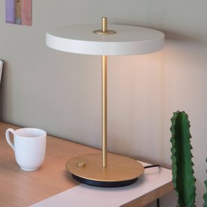 UMAGE LED lámpa Asteria Table USB gyöngyház fehér