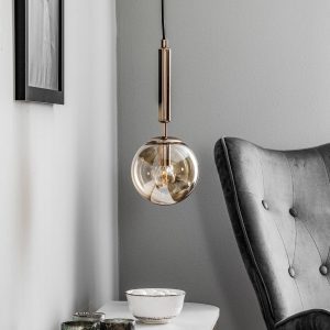 Volda Picolo függőlámpa 1 égő fekete/arany Ø15cm