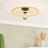 EGLO Leominster mennyezeti lámpa kerek fabúrával