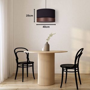 Ø 40 cm tölgy sötét/fekete
