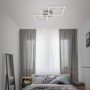Frame LED mennyezeti lámpa fok-dimm króm-alu 76x37