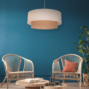Ø 60 cm egy izzós ecru/juta
