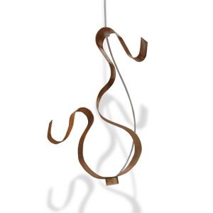 Knikerboker Curve LED függőlámpa 1 égő bronz levél