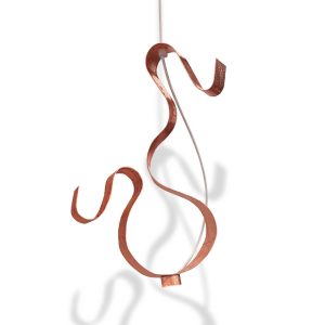 Knikerboker Curve LED függőlámpa 1-izzós réz levél