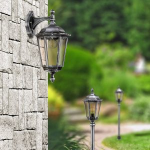 Külső fali lámpa 1111 lámpás lógó fekete-ezüst