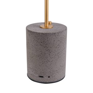 LED asztali világítás Seta akku cement búra szürke