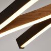 LED függőlámpa Swirl fekete/fa