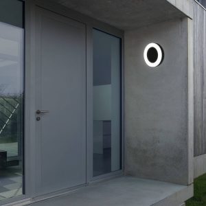 LED kültéri világítás Riga kerek Ø19cm IP44 fekete