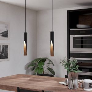 LED lógó lámpa Barbotto fekete/tölgy
