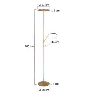 LED-mennyezetvilágító Zodiac LED olvasó sárgaréz