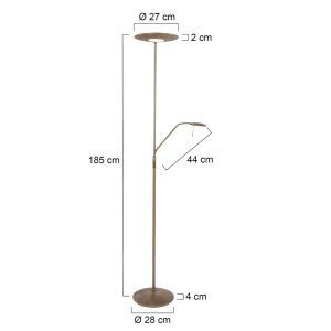 LED-mennyezetvilágító Zodiac LED olvasólámpa bronz