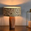 LeuchtNatur Pura LED asztali lámpa diófa/rózsa