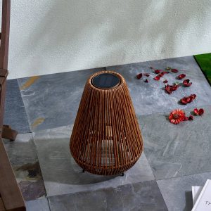 Lindby Amaria LED solar világítás rattan sötét