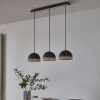 Lindby Lonnaris függő lámpa rattan fekete