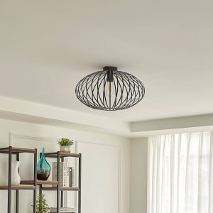 Lindby Maivi mennyezeti világítás fekete 50 cm