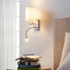 Lindby Shajan szövet fali lámpa LED olvasólámpa 2