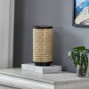 Lindby Yaelle asztali világítás fém rattan 31 cm