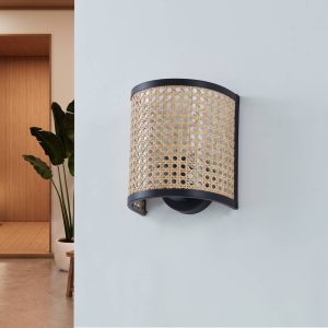 Lindby Yaelle fali világítás fém rattan