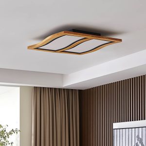 Lucande Joren LED mennyezeti világítás fa 2 izzós