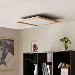 Lucande Joren LED mennyezeti világítás fa 52 cm