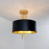 Mennyezeti lámpa Elba Ø30cm 3 foglalat fekete