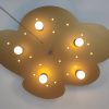 Mennyezeti lámpa Felhő arany 5 izzós 20 LED pont