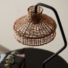 PR Home Loft asztali világítás rattan búrával