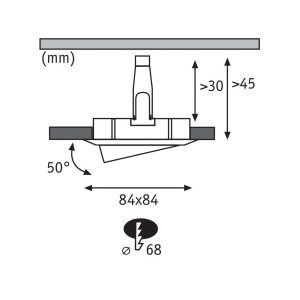 Paulmann Nova Plus 3-as LED spot szögletes