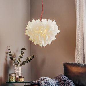 Slamp Veli Foliage függő lámpa fehér-piros Ø 45cm