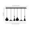 Tom Dixon Beat Range lineáris függő 6 égő fehér