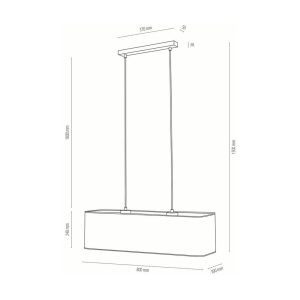 lámpa Canvas vászon ernyő 80 cm hosszú