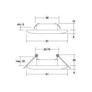 BRUMBERG Adapt LED beépített downlight fehér