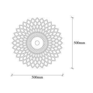 Fali lámpa Fellini MR-988 lyukminta Ø50cm réz