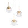 Kundalini Dew 3 LED-es lógólámpa háromlámpás sárgaréz