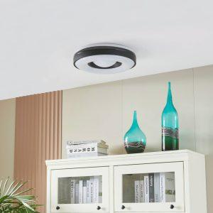 Lindby Aaesha LED lámpa fehér/fekete Ø 40