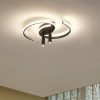Lindby Chukira LED mennyezeti lámpa 36W stepdim fekete