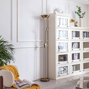 Lindby Josefin LED álló lámpa olvasólámpa bronz