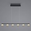 Loft LED függőlámpa füstölt üveggel