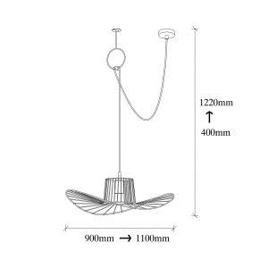 Ø50cm fekete decentrális