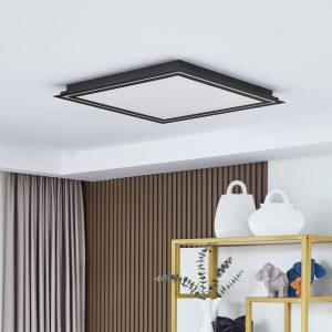 Lucande Leicy LED mennyezeti lámpa fekete 64cm