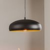Mogano függőlámpa fém ernyővel