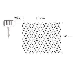 Napelemes LED-fényfüggöny IP44 110x90cm 100 izzós