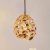 Narisa LED függőlámpa Ø 18 cm rózsaarany/barna