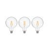 LED izzó izzószál átlátszó E27 G125 3